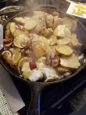 Fried Potatoes and Onions: